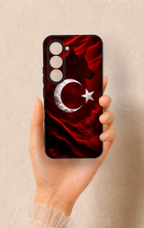 Tecno Spark 40 Pro Uyumlu Kurt Türk Bayrağı Desenli Silikon Kılıf