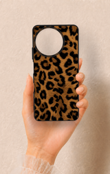 Realme 11 Uyumlu Koyu Leopar Deri Desenli Silikon Kılıf