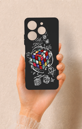 Tecno Spark 10 Pro Uyumlu Rubik Küb Desenli Silikon Kılıf