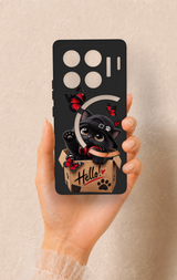 İnfinix Gt 20 Pro Uyumlu Hello Cat Desenli Silikon Kılıf
