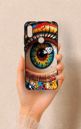 Huawei Y6 2019 Uyumlu Renkli Göz Bebeği Desenli Silikon Kılıf
