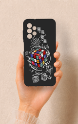 Samsung A13 Uyumlu Rubik Küb Desenli Silikon Kılıf