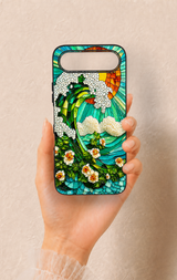 Tecno Spark 50 5G Uyumlu Mozaik Okyanus Dalgası Desenli Silikon Kılıf