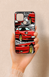 Oppo A15 Uyumlu Kırmızı Supra Desenli Silikon Kılıf