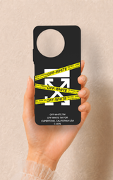 Realme 11 Uyumlu Off White Desenli Silikon Kılıf