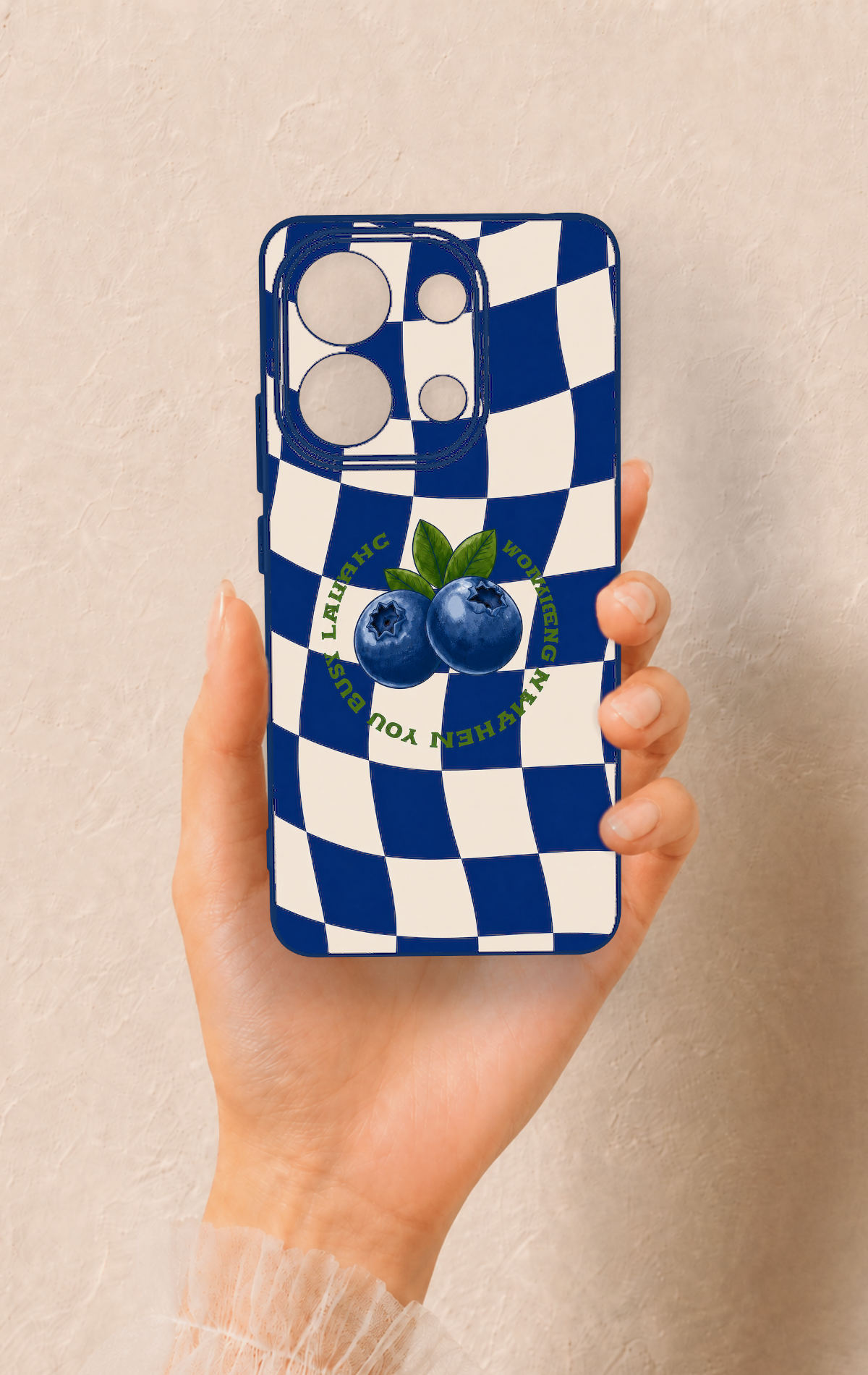 Redmi Note 13 4G Uyumlu Yaban Mersini Desenli Silikon Kılıf