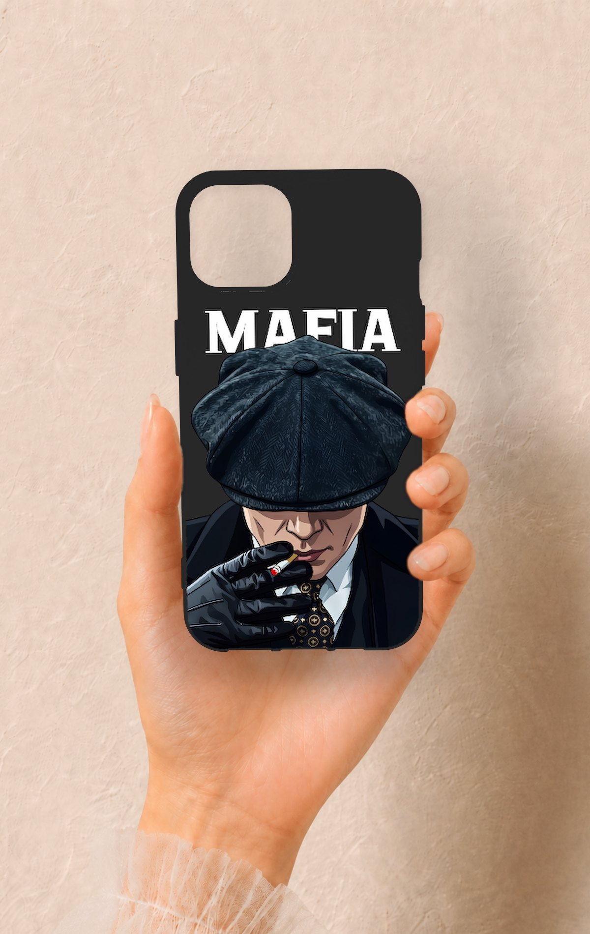 iPhone 14 Uyumlu MAFIA Desenli Silikon Kılıf