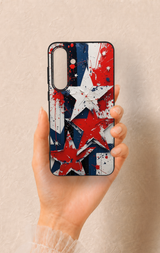Samsung S25Fe Uyumlu Star Flag Desenli Silikon Kılıf