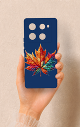 İnfinix Note 40 Pro Uyumlu Renkli Yaprak Desenli Silikon Kılıf