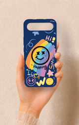 Tecno Spark Slim Uyumlu Happing Smile Desenli Silikon Kılıf
