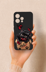 Oppo Reno 15 5G Uyumlu Hello Cat Desenli Silikon Kılıf