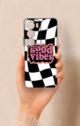 Vivo Y19s Uyumlu Black Good Vibes Desenli Silikon Kılıf