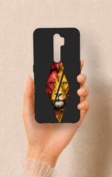 Oppo A5 2020 Uyumlu Kesik Aslan Desenli Silikon Kılıf