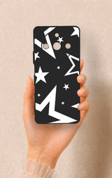 Realme 11 Pro Uyumlu Siyah Mega Star Desenli Silikon Kılıf