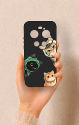 Xiaomi Mi 17 Ultra Uyumlu Kedi Ekibi Desenli Silikon Kılıf