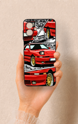 Samsung A07 Uyumlu Kırmızı Supra Desenli Silikon Kılıf