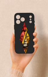 iPhone 17 Pro Max Uyumlu Kesik Aslan Desenli Silikon Kılıf