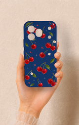 Honor 600 Pro Uyumlu Kiraz Papatya Desenli Silikon Kılıf