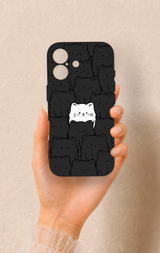 iPhone 17 Uyumlu Many Cats Desenli Silikon Kılıf