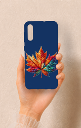 Samsung A50 Uyumlu Renkli Yaprak Desenli Silikon Kılıf