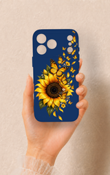 iPhone 17 Pro Max Uyumlu Ayçiçeği Desenli Silikon Kılıf
