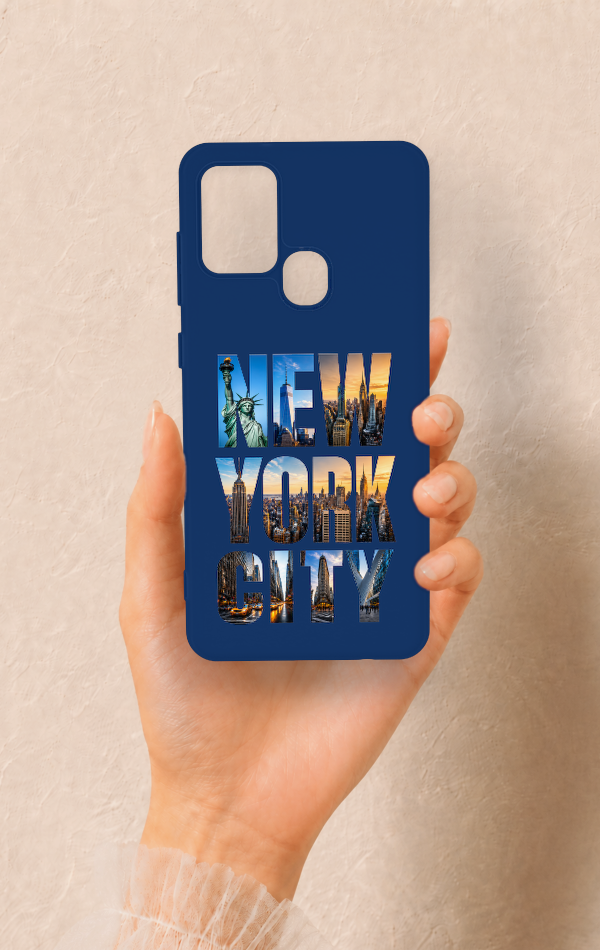 Samsung A21S Uyumlu New York City Desenli Silikon Kılıf