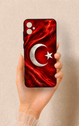 Samsung A05 Uyumlu Türk Bayrağı Desenli Silikon Kılıf