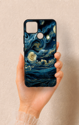 Realme C25 Uyumlu Yıldızlı Gece Desenli Silikon Kılıf