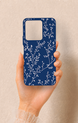 Vivo Y35 Uyumlu İnce Yaprak Dalı Desenli Silikon Kılıf