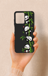 Casper Via M40 Uyumlu Sevimli Panda Bambu Desenli Silikon Kılıf