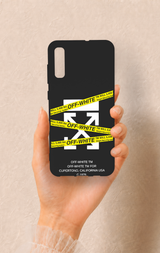 Samsung A70 Uyumlu Off White Desenli Silikon Kılıf