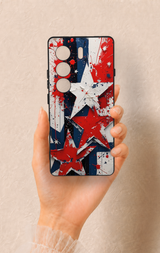 Tecno Camon 40 4G Uyumlu Star Flag Desenli Silikon Kılıf