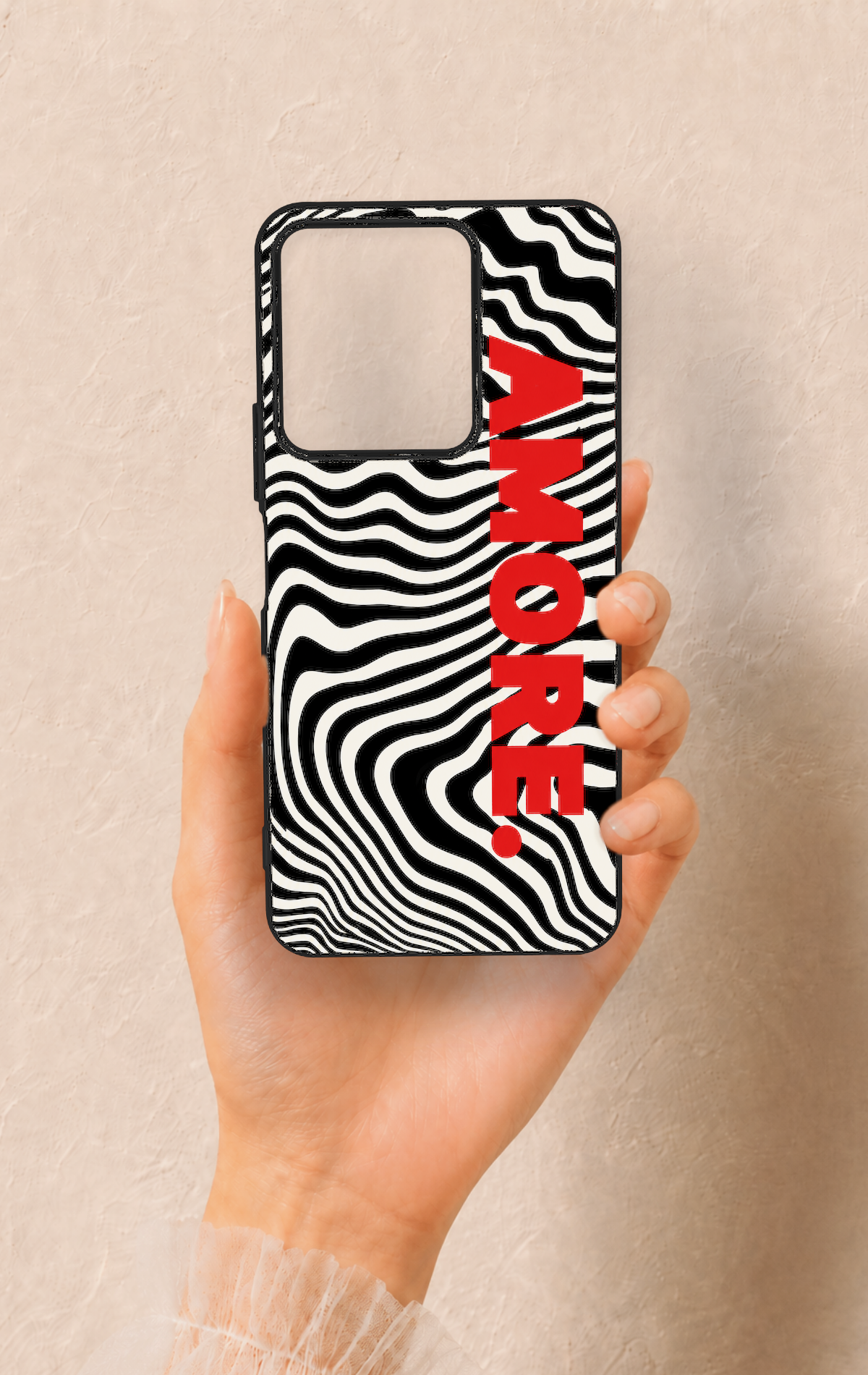 Vivo Y35 Uyumlu Zebra Amore Desenli Silikon Kılıf