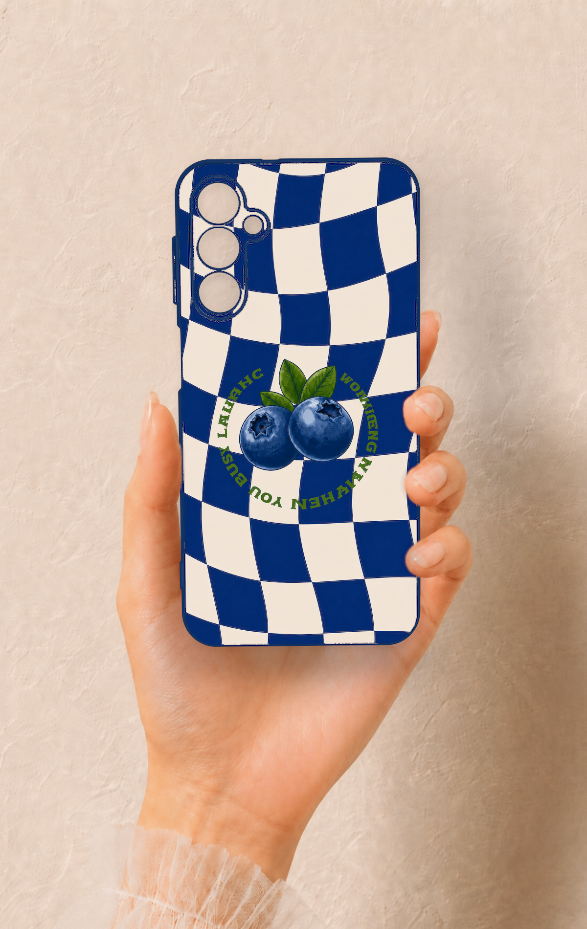 Samsung A24 Uyumlu Yaban Mersini Desenli Silikon Kılıf