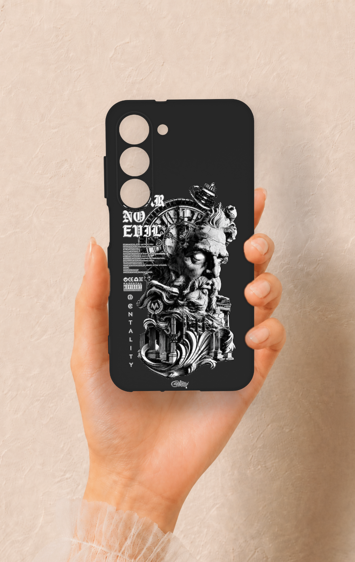 Samsung S23 Uyumlu Fear No Evil Desenli Silikon Kılıf