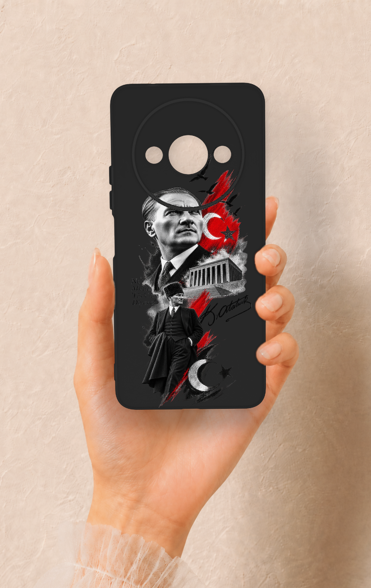 Redmi A3 Uyumlu Atatürk Anıtkabir Desenli Silikon Kılıf