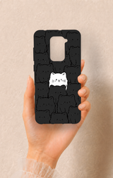 Redmi Note 9 Uyumlu Many Cats Desenli Silikon Kılıf