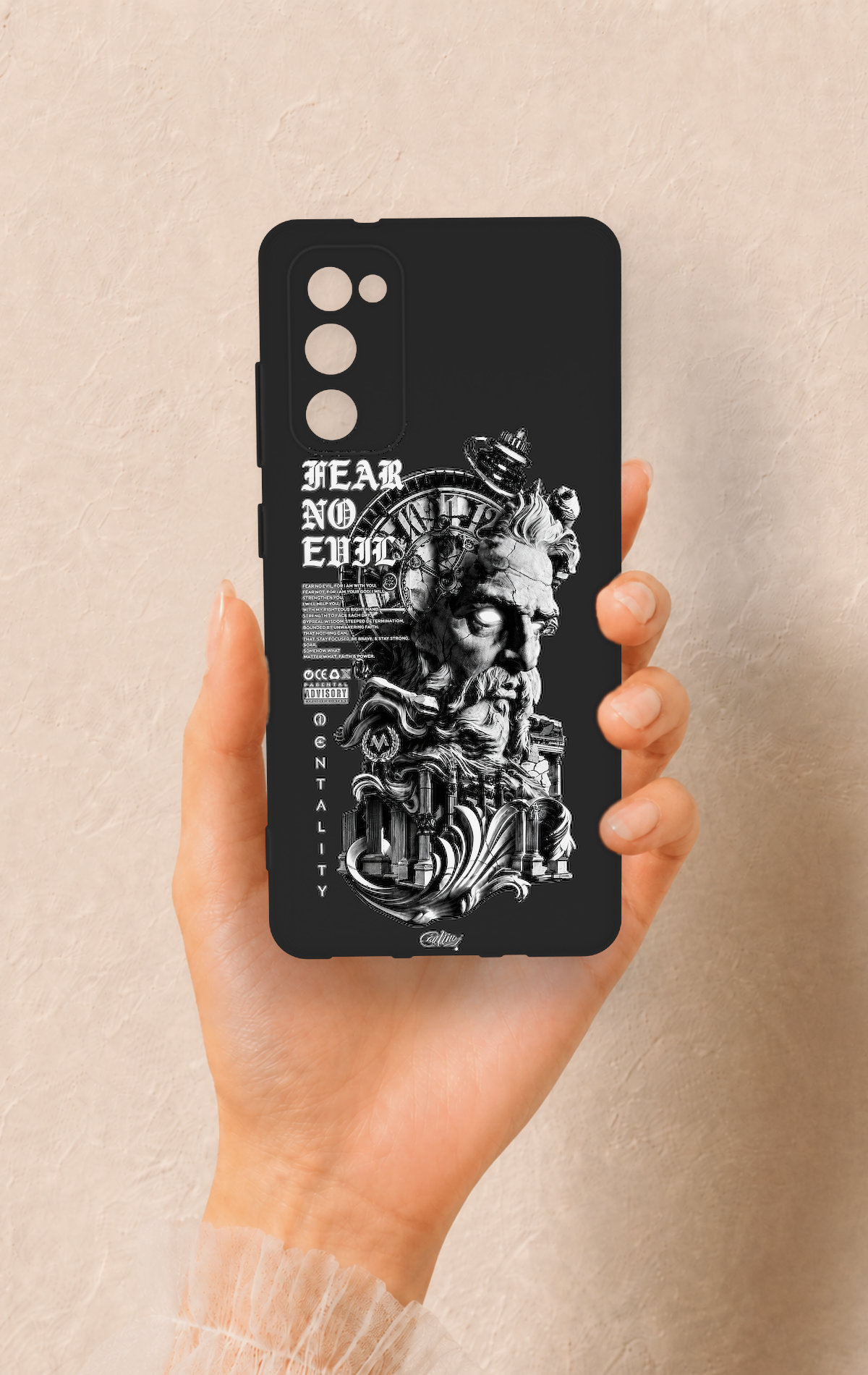 Samsung S20Fe Uyumlu Fear No Evil Desenli Silikon Kılıf