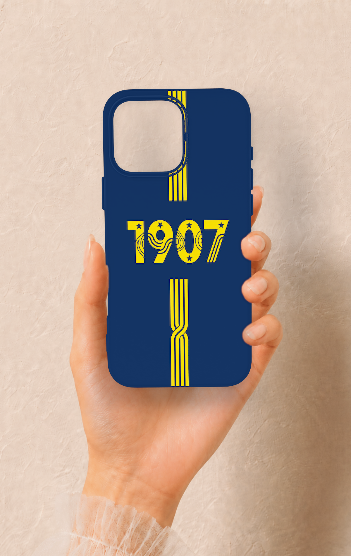 iPhone 16 Pro Max Uyumlu 1907 Kemer Desenli Silikon Kılıf