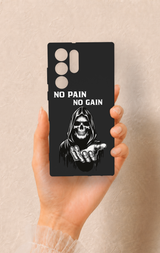 Samsung S22 Ultra Uyumlu No Pain No Gain Desenli Silikon Kılıf