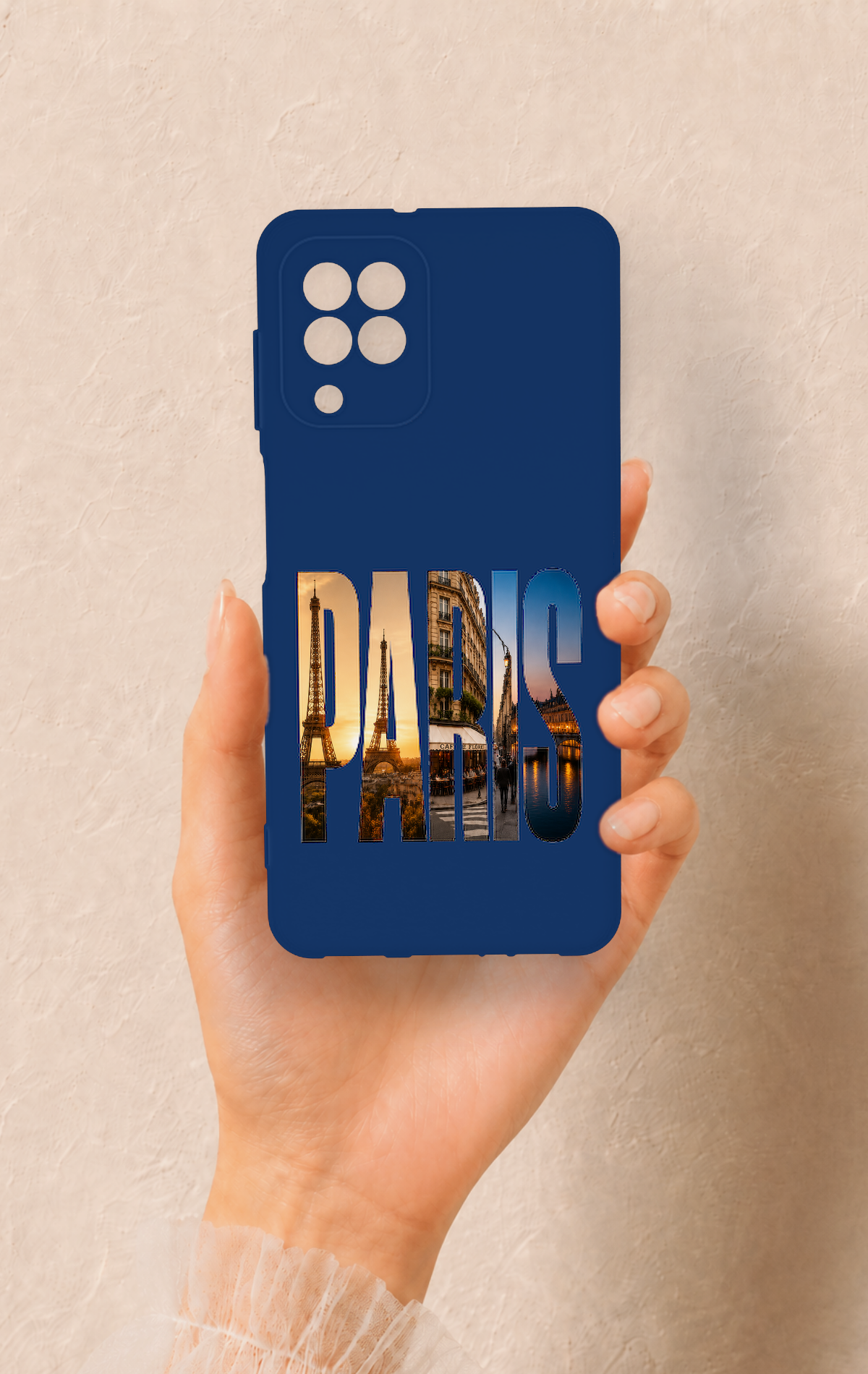 Samsung A22 Uyumlu Paris Desenli Silikon Kılıf