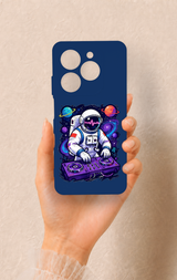 Tecno Spark 20C Uyumlu Astronot DJ Desenli Silikon Kılıf