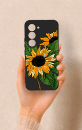Tecno Spark 40 Pro Uyumlu Ay Çiçeği Desenli Silikon Kılıf