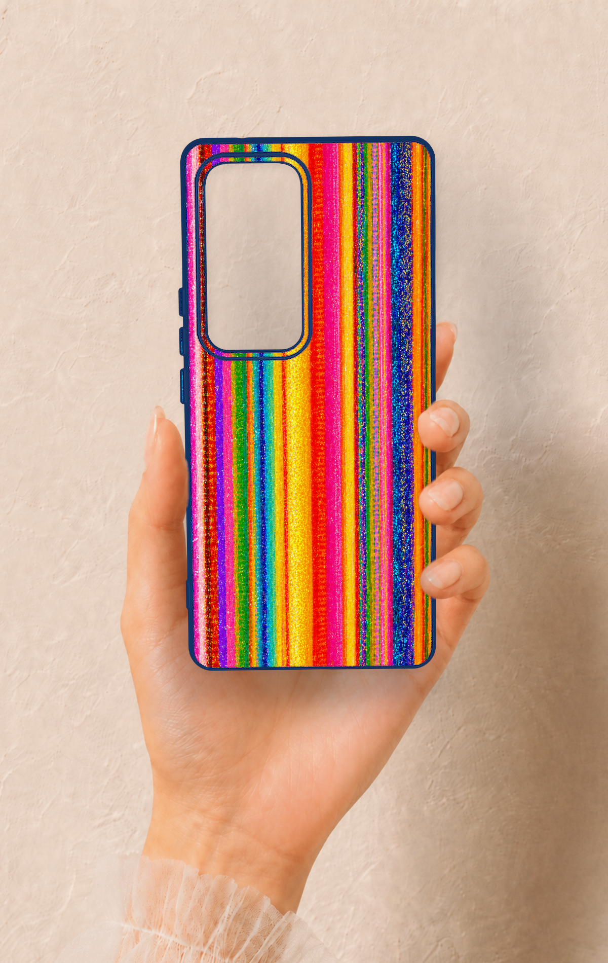 Vivo V30 Uyumlu Rengarenk Desenli Silikon Kılıf
