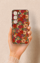 Vivo V40 Lite 5G Uyumlu Pastel Çiçek Bahçesi Desenli Silikon Kılıf