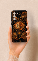 Samsung-S21FE Uyumlu Mistik Güneş Desenli Silikon Kılıf