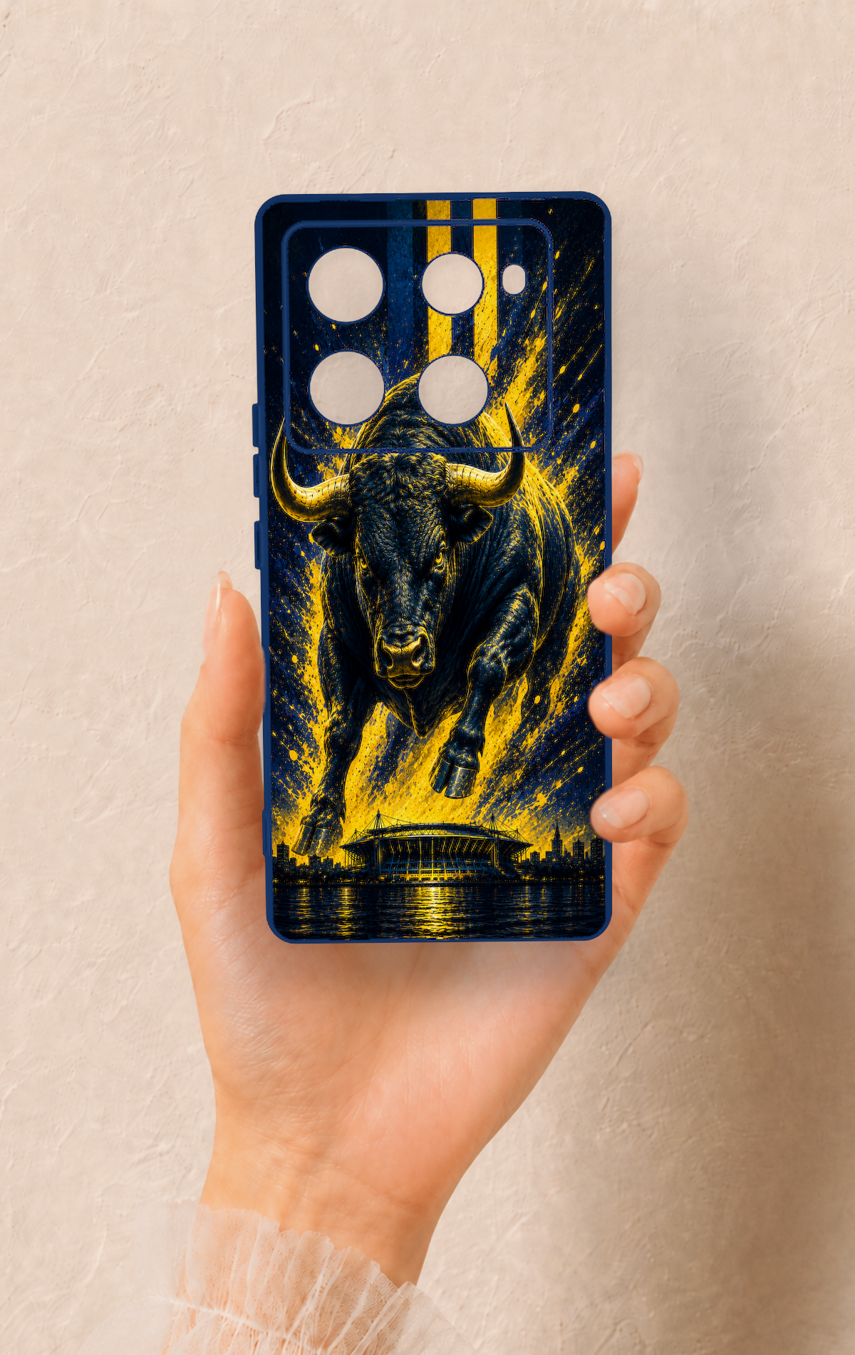 İnfinix Note 40 Pro Uyumlu Kadiköy Boğası Desenli Silikon Kılıf