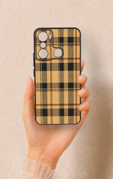 İnfinix Hot 20i Uyumlu Burberry Ekose Desenli Silikon Kılıf
