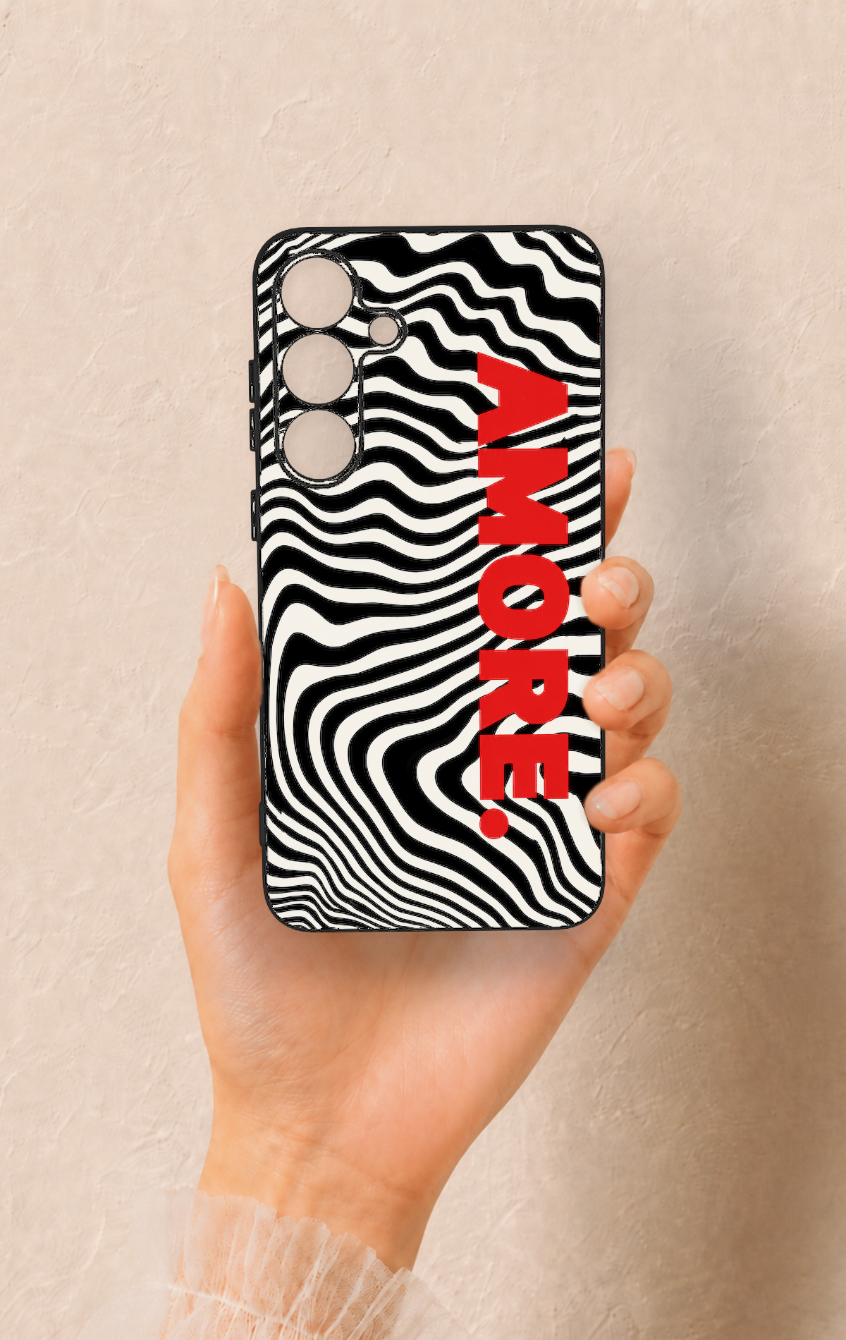 Samsung S25 Plus Uyumlu Zebra Amore Desenli Silikon Kılıf