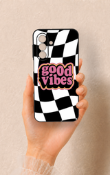 Samsung A17 Uyumlu Black Good Vibes Desenli Silikon Kılıf